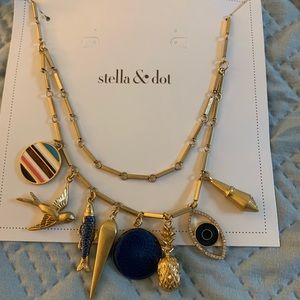 Stella & Dot Gold Charm Necklace